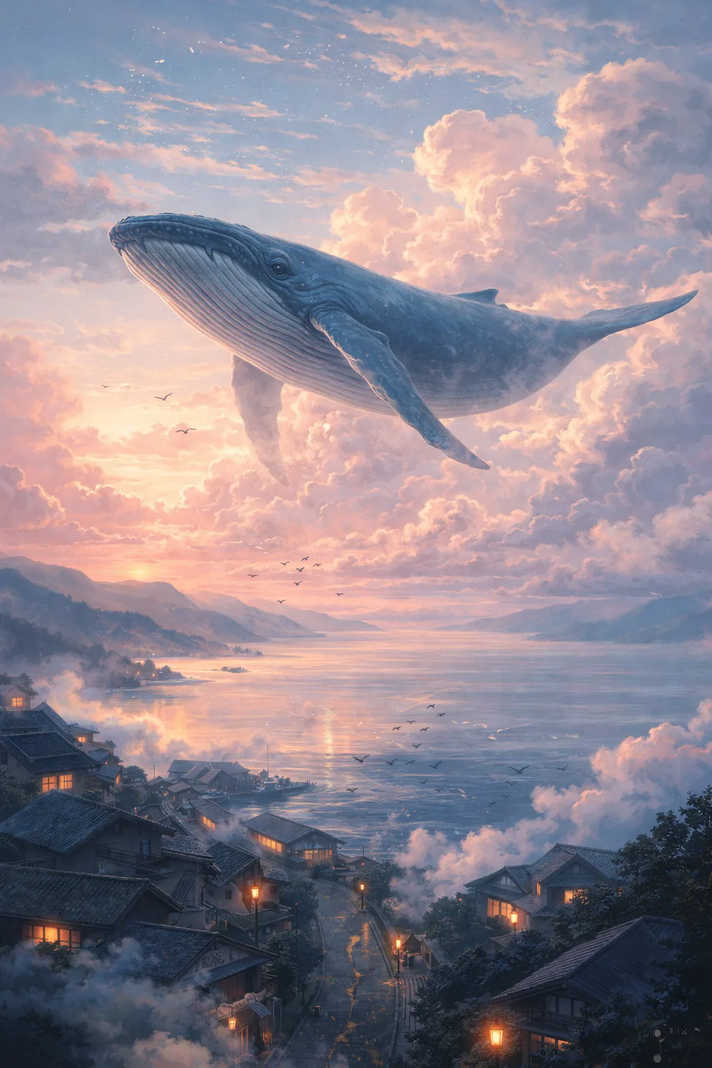 Floating whale fantasy