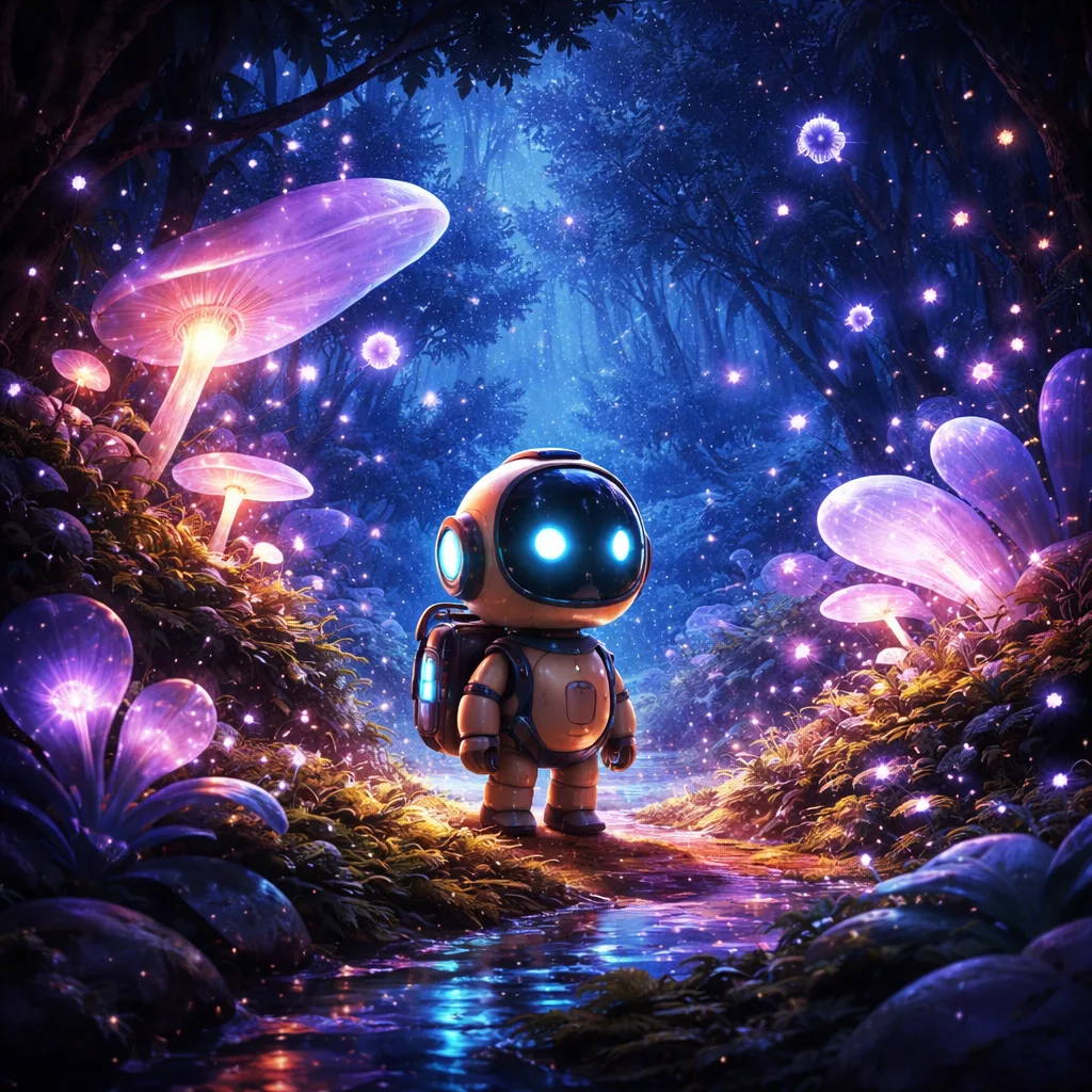 Robot forest worldbuilding